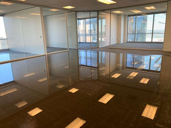 Extensive water damage at office in Austin, TX