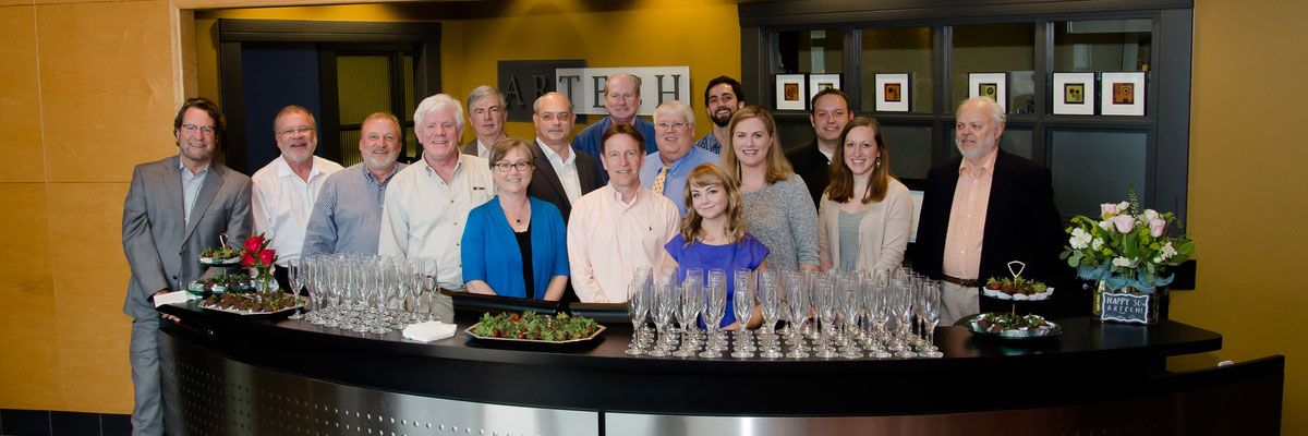 Staff photo taken during our recent 30 year anniversary celebration. Our Team