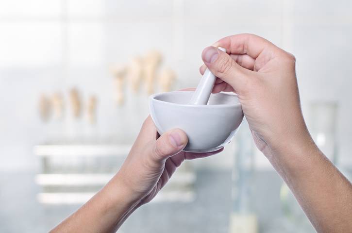 Compounding medication Image of mortar and pestle