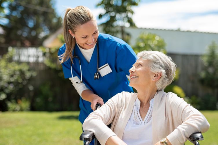 Nurse and an elderly patient Long Term Care