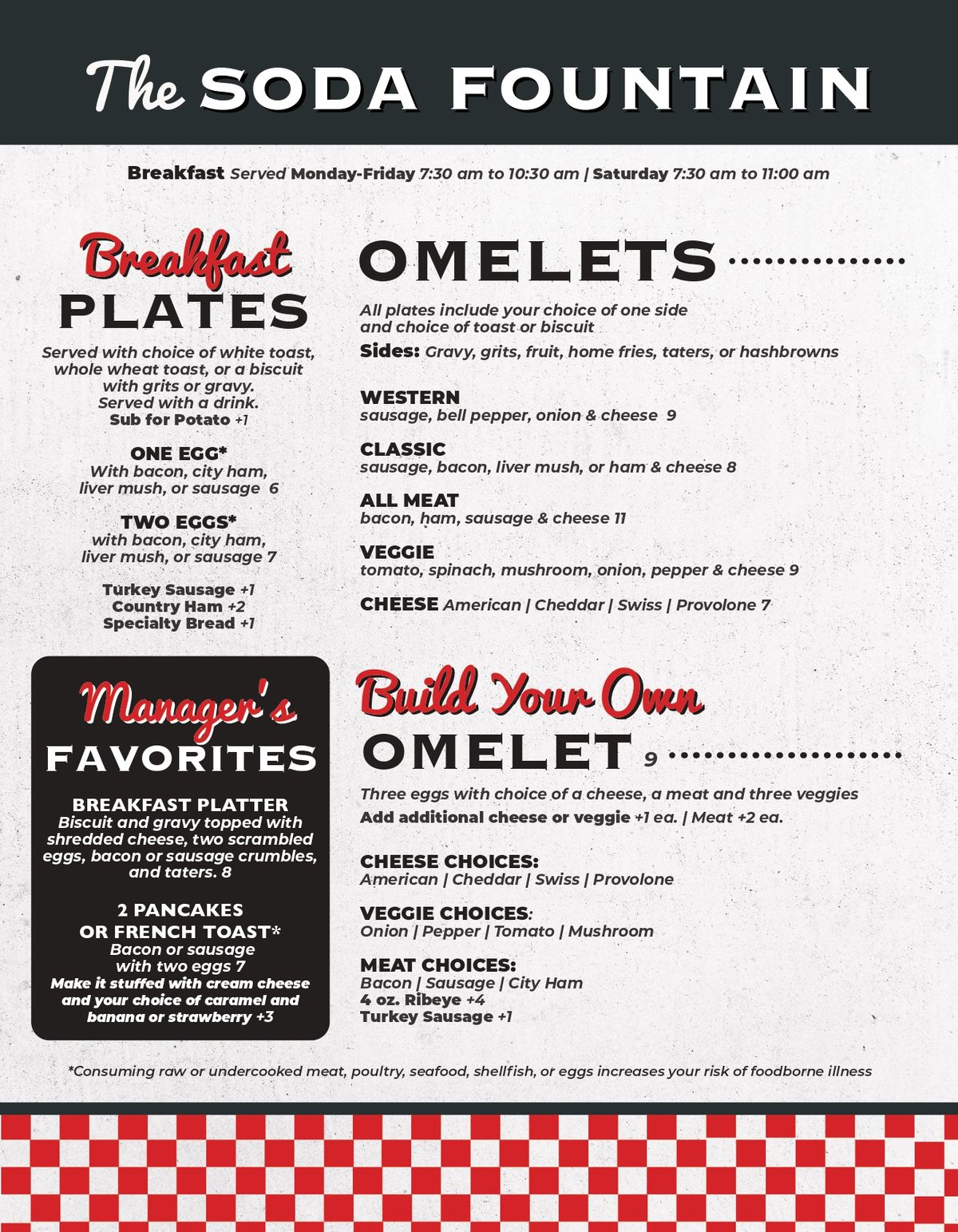 Smith's Drugs Of Forest City Breakfast Menu