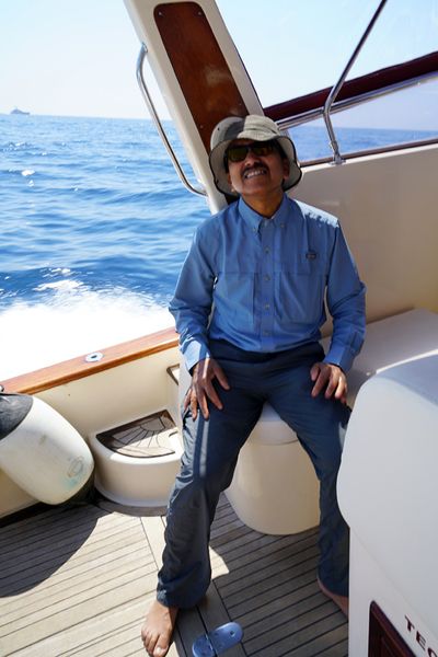 On the boat with Ghayas
