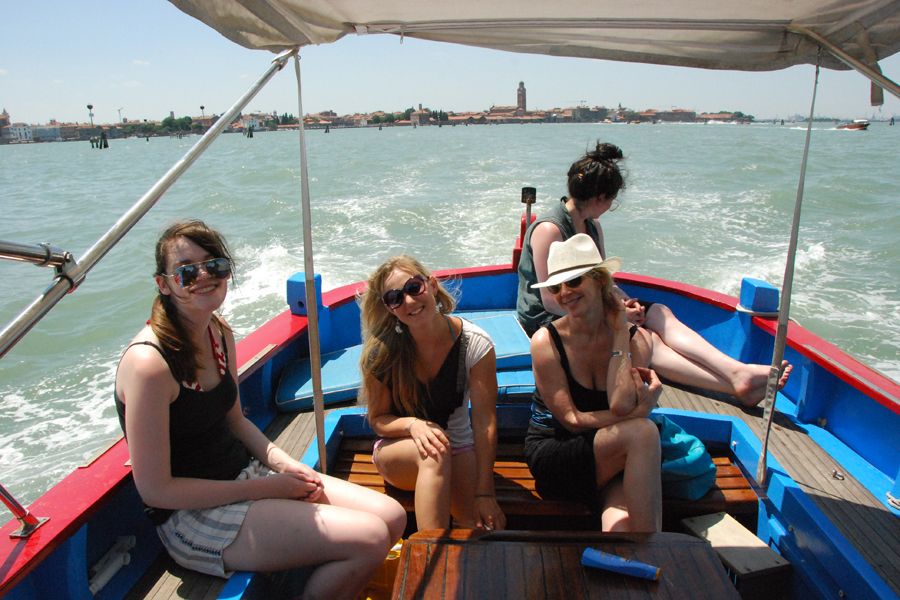 On our bragozzo in the lagoon