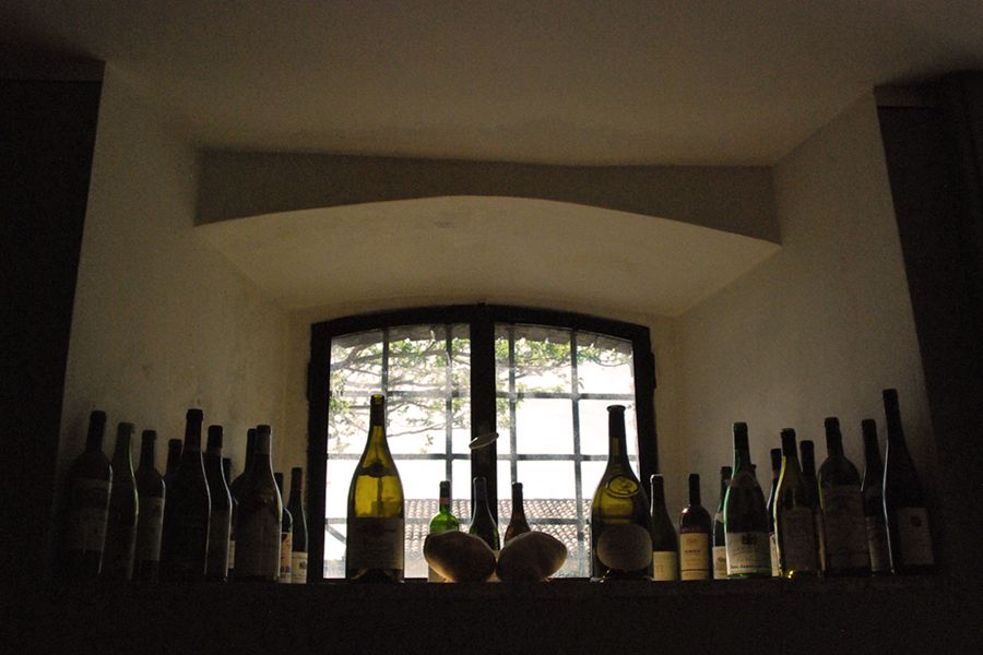 Umbria, wine bottle window.jpg
