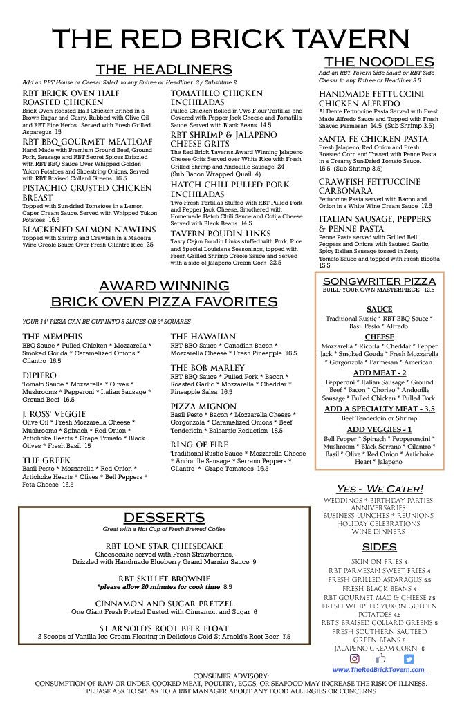 Fresh From Our Kitchen The Red Brick Tavern Fresh From Our Kitchen The Red Brick Tavern