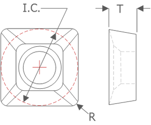 K-Tool, Inc.  Positive Top Insert Illustration 