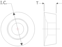Ground Carbide Positive Top Round Insert Dimensions K-Tool, Inc. RCEB Insert