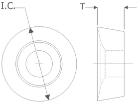 Ground Carbide Positive Top Round Insert Dimensions K-Tool, Inc. RCEB Insert