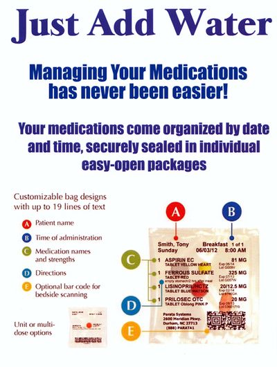 Managing Your Medications Just Add Water