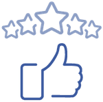 Thumbs up with stars Testimonials