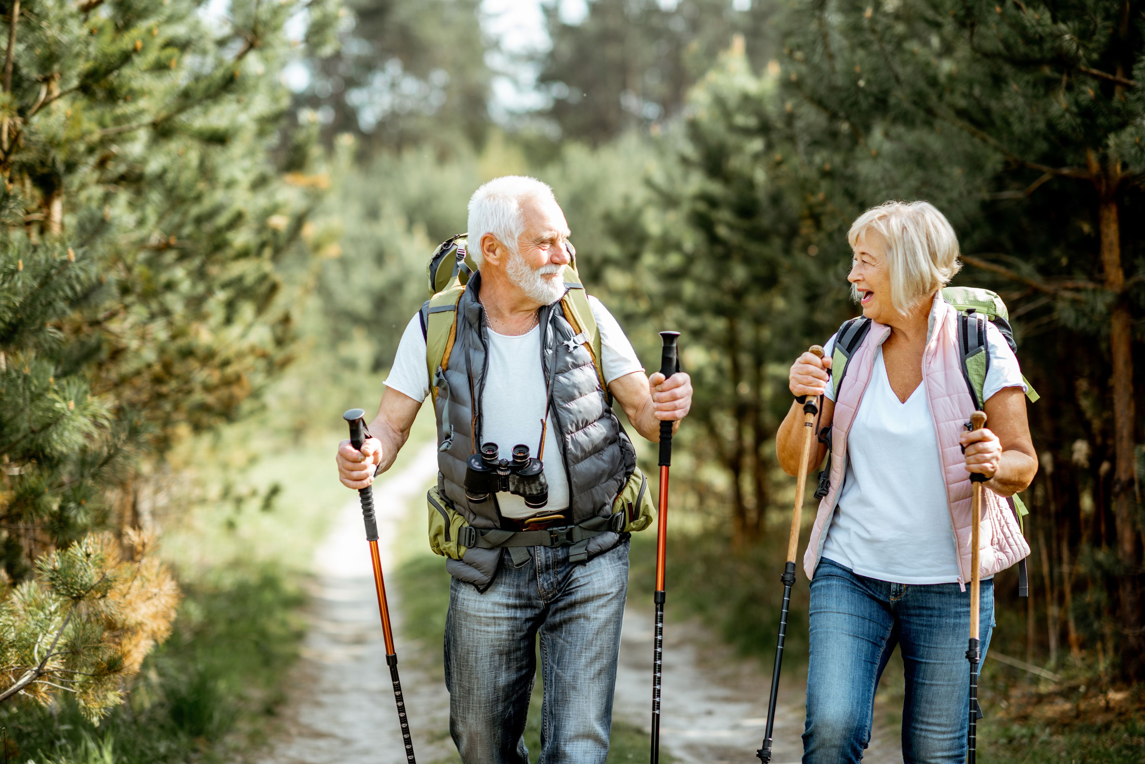 Elderly Couple Hiking