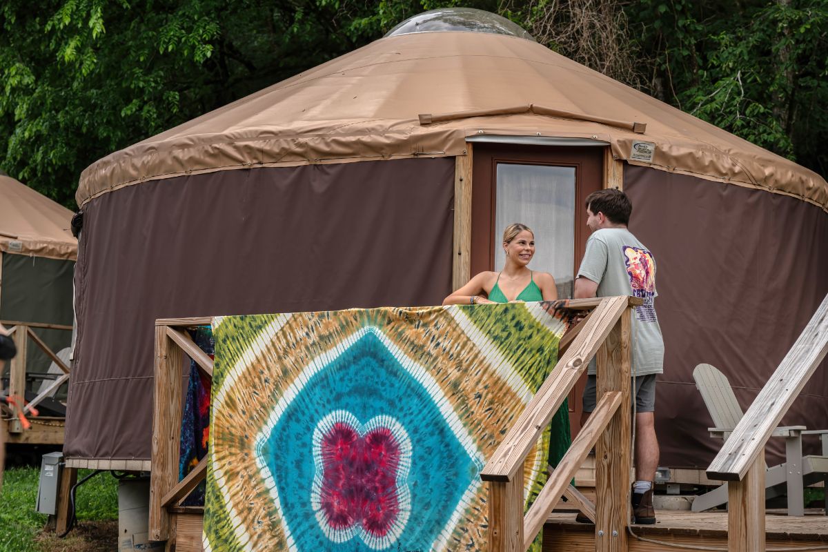 Yurt at CaveFest at The Caverns