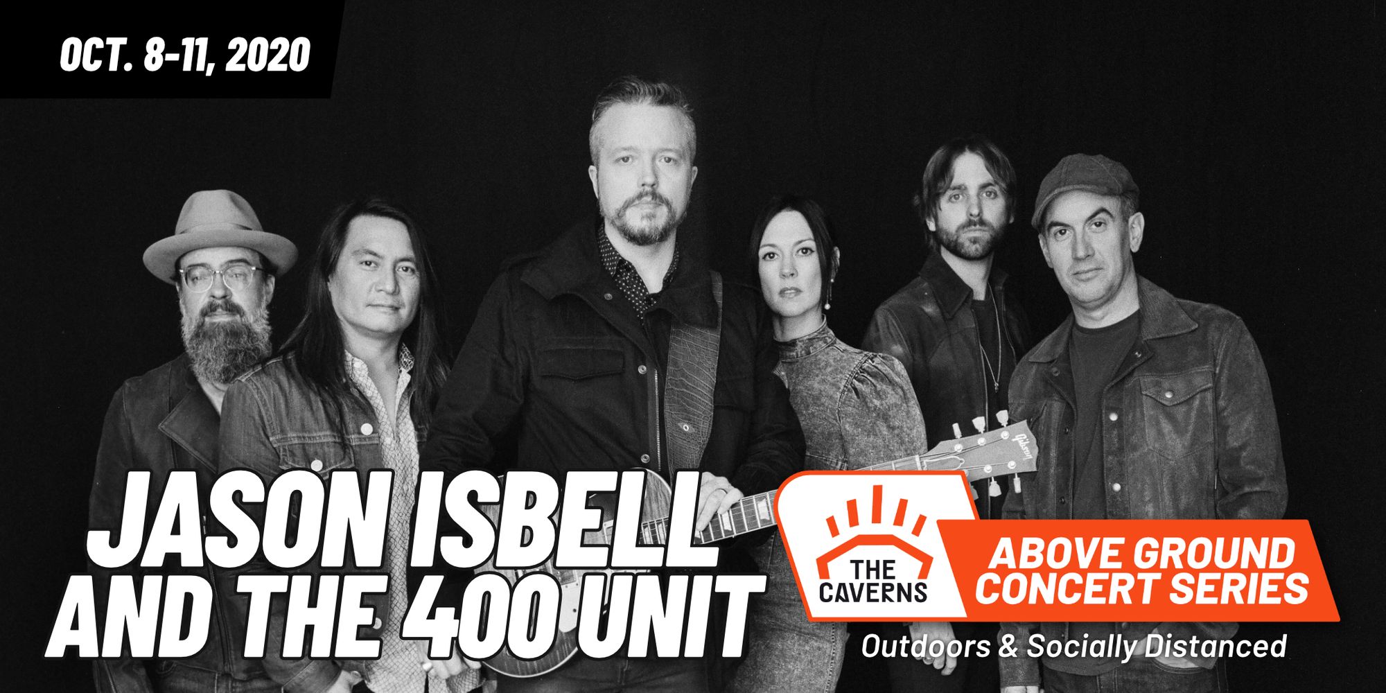 The Caverns Above Ground Concert Series featuring Jason Isbell and The 400 Unit, October 8-11, 2020. Jason Isbell and The 400 Unit at The Caverns