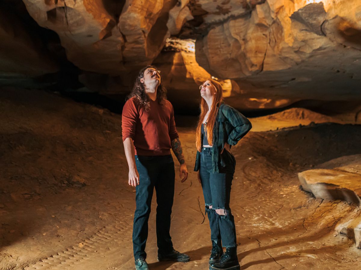 people having fun cave tours