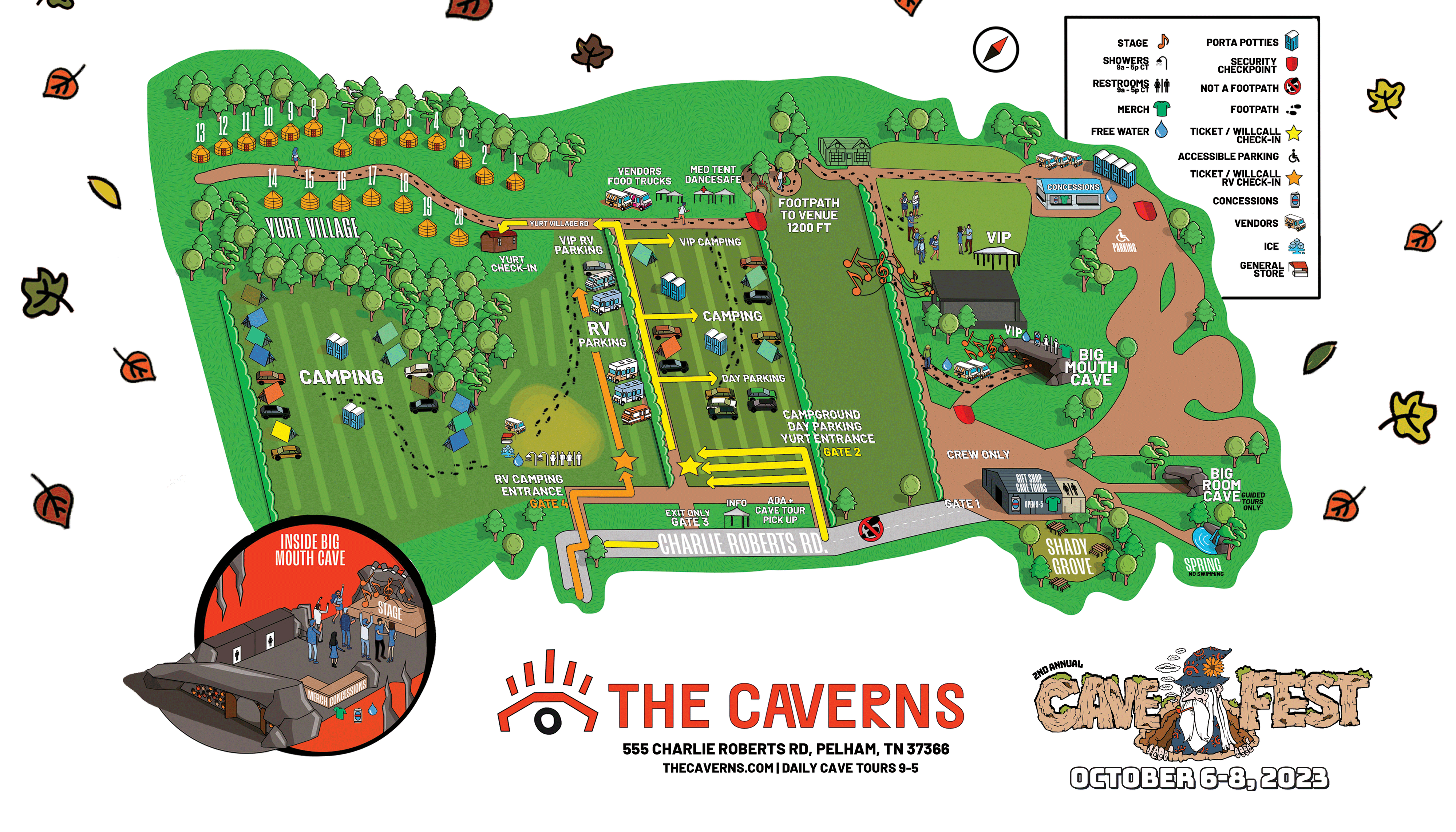CaveFest 2023 map