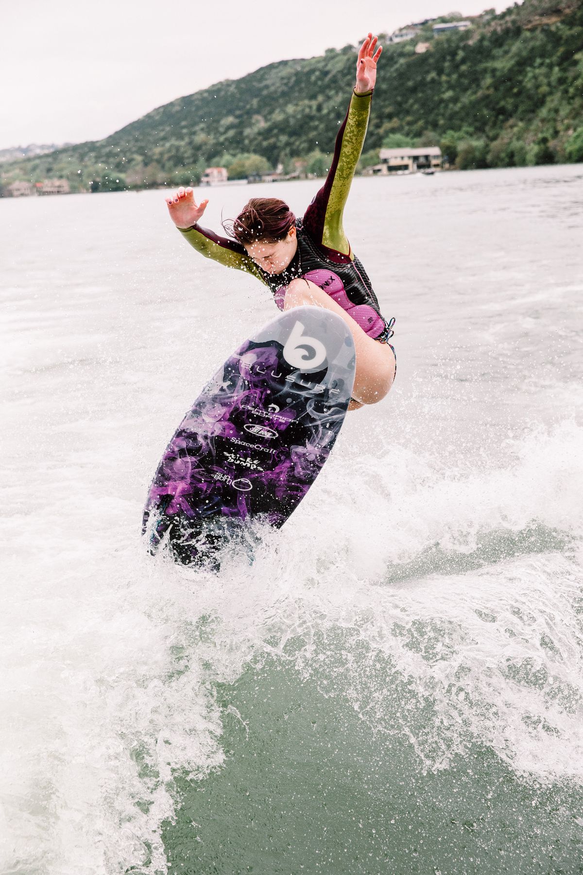Photo session wakesurfing with Raleigh Hager