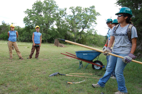 at El Ranchito, near Austin, TX Trail Building & Teamwork
