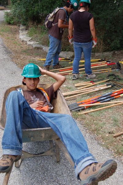 Break Time! Conservation work is hard work! Conservation Corps