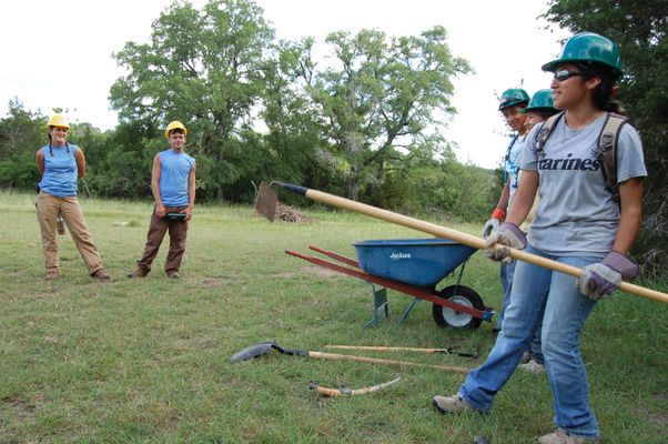 at El Ranchito, near Austin, TX Trail Building & Teamwork