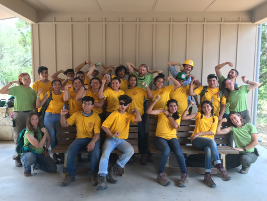 El Ranchito Conservation Corps work project at Westcave Preserve, Summer 2018. El Ranchito Conservation Corps 2018