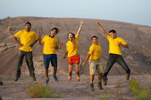 at Enchanted Rock Seniors of Conservation Corps.
