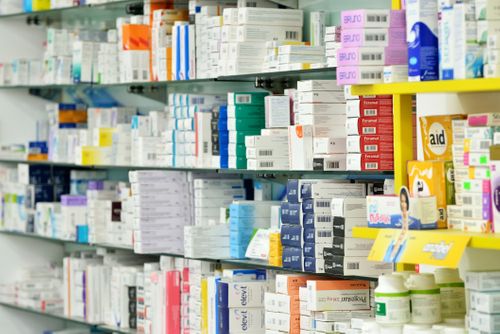 Image of medications on pharmacy shelves Pharmacy Services