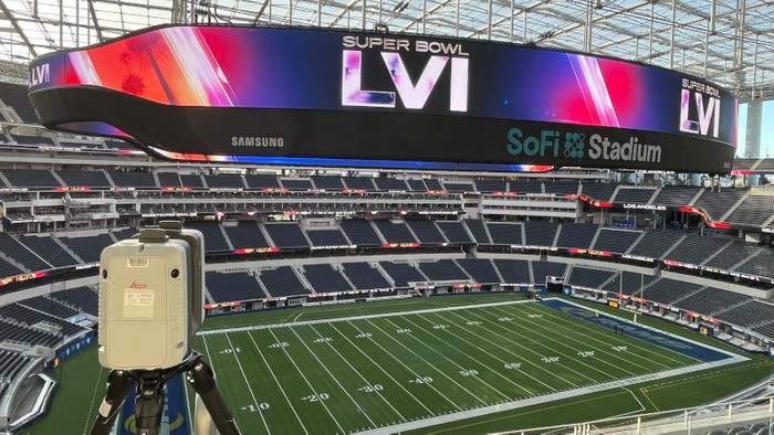 3D Laser Scanning SoFi Stadium For 2022 Super Bowl Mixed Reality