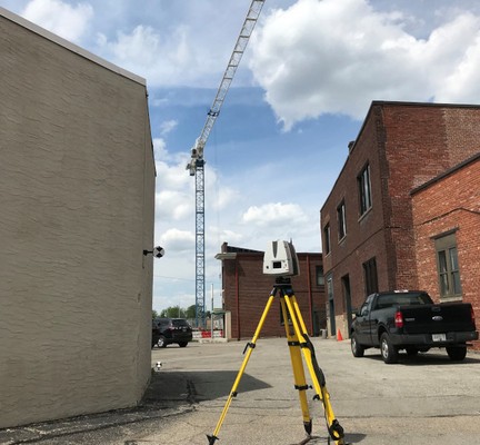 3D Laser Scanning P40 with Crane in Indianapolis