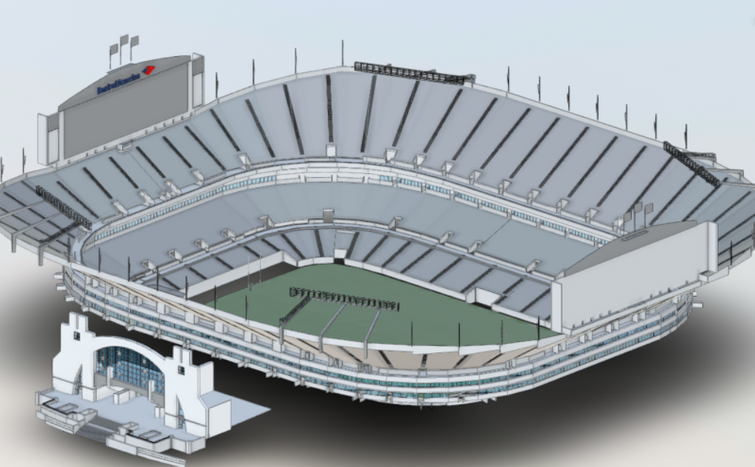 Bank of America Stadium 3D Laser Scanning Model
