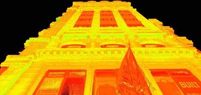 Intensity Map Point Cloud of Facade.JPG