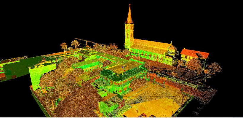 Intensity map point cloud of site