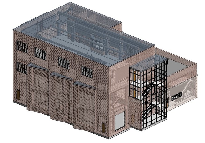 3D Laser Scanning LOD 300 Structural/MEP model of a water treatment facility.