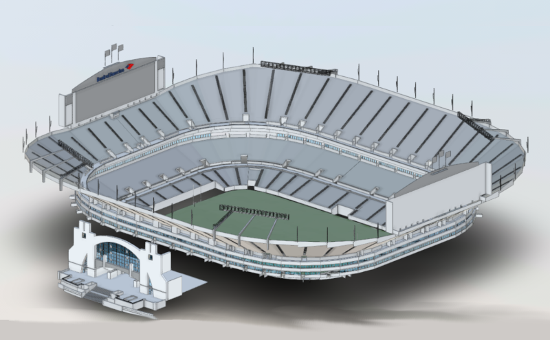 3D Laser Scanning the Carolina Panthers Stadium