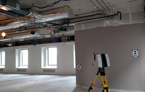 Laser Scan Office Building to Capture MEP Features