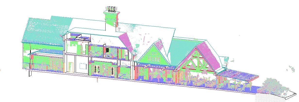 3D Laser Scanning of a home side view