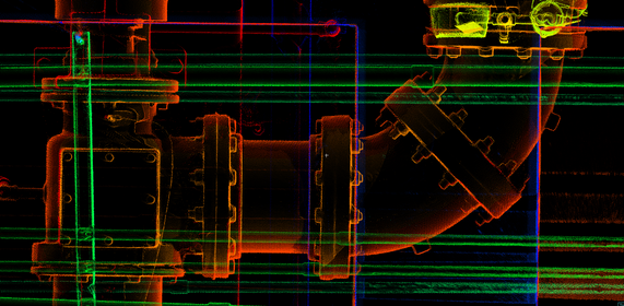 Close up of Water Treatment Plant Pipes