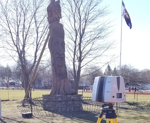 3d laser scanning a statue