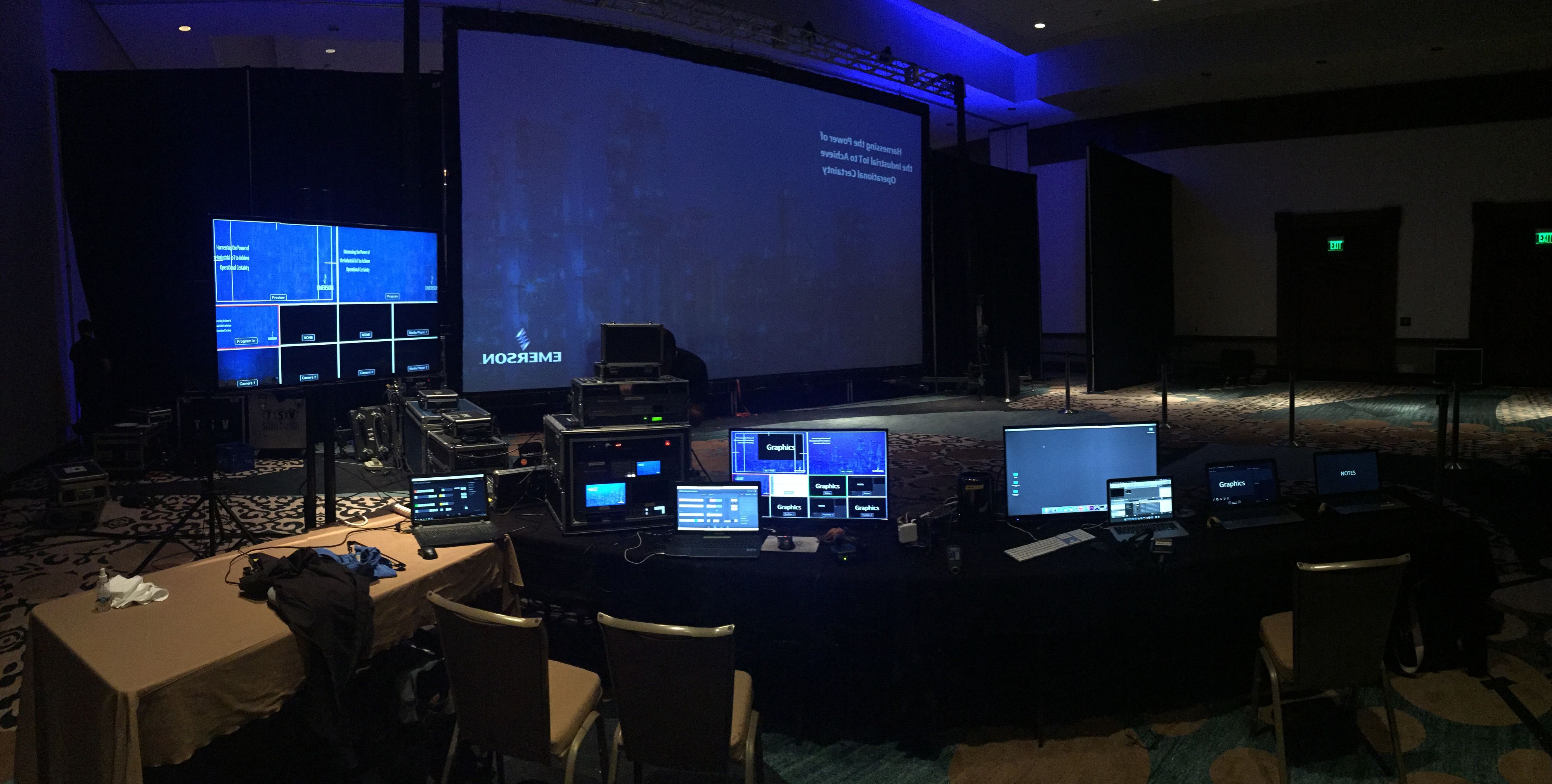 Video Village at an Emerson Exchange Conference 