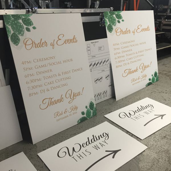 wedding signage
