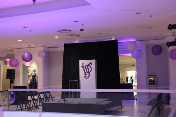 Event with purple uplighting