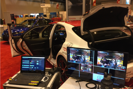 Carpool Karaoke Booth at a trade show 