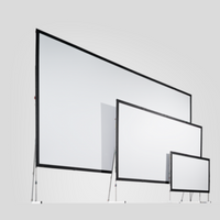 A stock image of 3 sizes of Stumpfl projection screens