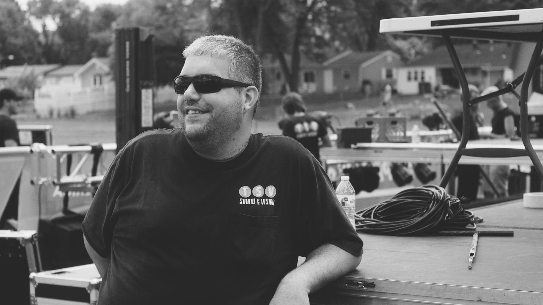 An image of Rob Burgess at an outdoor concert in St. Louis, Missouri