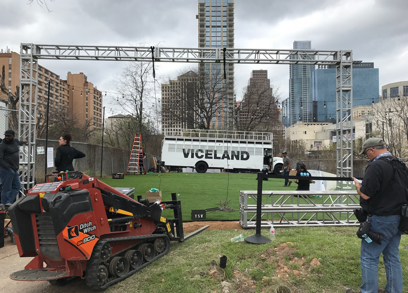 Set up for Viceland at SXSW