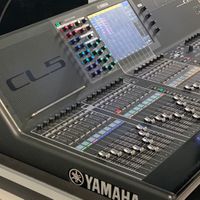 A close-up image of the audio mixer the Yamaha CL5