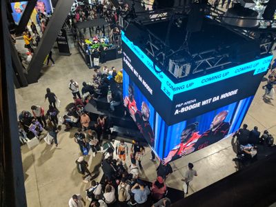 LED Cube Display at a Convention