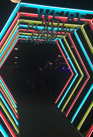 Neon Lights Entrance Tunnel