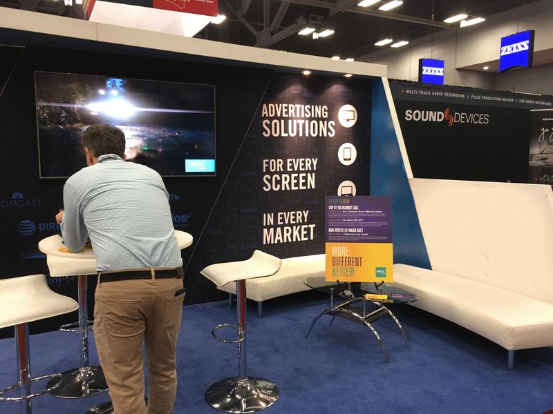 A trade show booth at SXSW in Austin, Texas