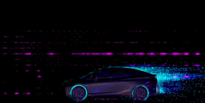 A video mapped display on a Toyota Camry 