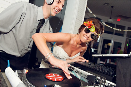 DJ Jeff with bride